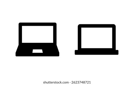 Diseño del logotipo del icono del ordenador portátil. signo y símbolo del ordenador