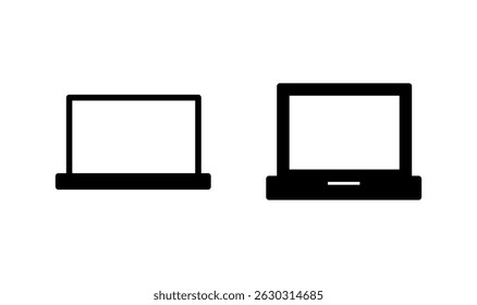 Laptop icon logo design. computer sign and symbol