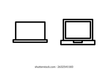 Laptop icon logo design. computer sign and symbol