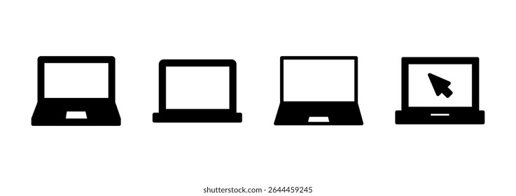 Laptop icon logo design. computer sign and symbol