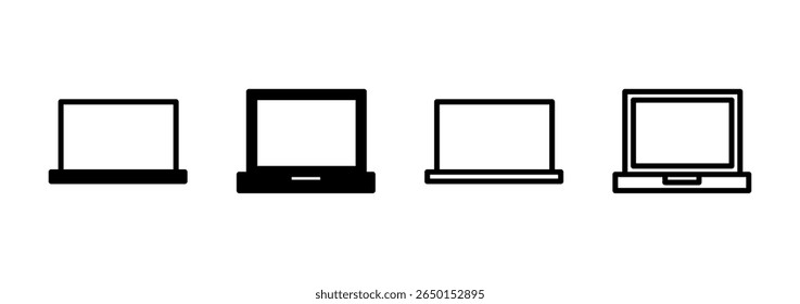 Laptop icon logo design. computer sign and symbol