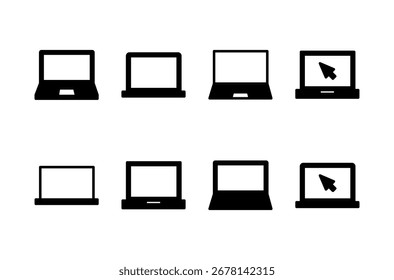 Laptop icon logo design. computer sign and symbol