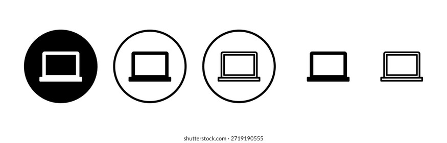 Laptop icon logo design. computer sign and symbol