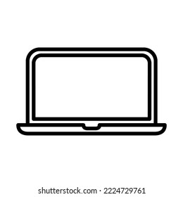 Diseñar el logotipo del icono del ordenador portátil Diseñar la plantilla del vector Ilustración y los píxeles del símbolo Perfecto