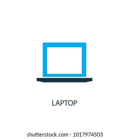 Laptop icon. Logo element illustration. Laptop symbol design from 2 colored collection. Simple Laptop concept. Can be used in web and mobile.