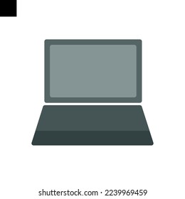 laptop  icon logo flat style vector