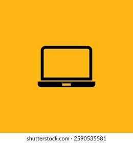Laptop icon logo flat vector design