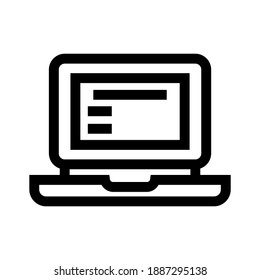 laptop icon or logo isolated sign symbol vector illustration - high quality black style vector icons
