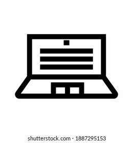 laptop icon or logo isolated sign symbol vector illustration - high quality black style vector icons
