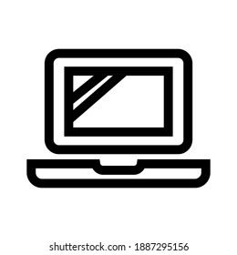 laptop icon or logo isolated sign symbol vector illustration - high quality black style vector icons
