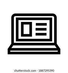 laptop icon or logo isolated sign symbol vector illustration - high quality black style vector icons
