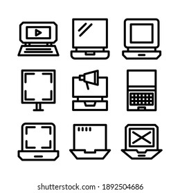 laptop icon or logo isolated sign symbol vector illustration - Collection of high quality black style vector icons
