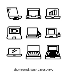 laptop icon or logo isolated sign symbol vector illustration - Collection of high quality black style vector icons
