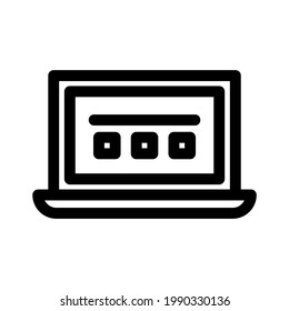 laptop icon or logo isolated sign symbol vector illustration - high quality black style vector icons
