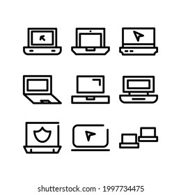 laptop icon or logo isolated sign symbol vector illustration - Collection of high quality black style vector icons
