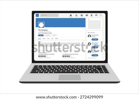 laptop icon logo sign web user media service open social job cv art mock up design vector template