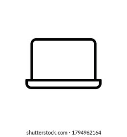 Laptop Icon Logo Vector Isolated. Computer and Hardware Icon Set. Editable Stroke and Pixel Perfect.