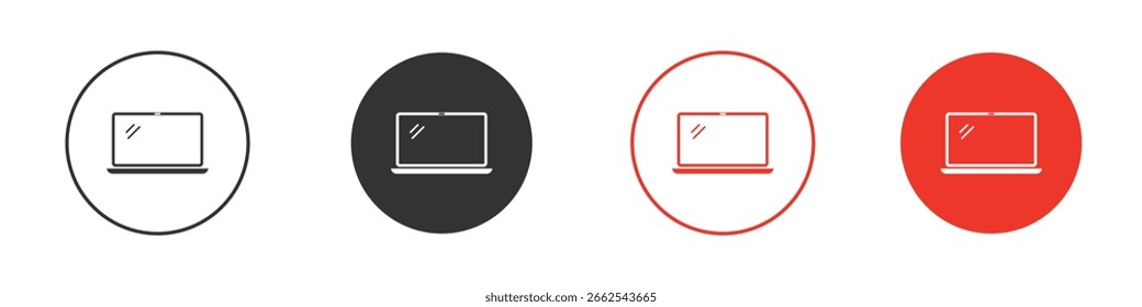Icono del ordenador portátil para el logotipo, símbolo de la muestra del Vector para el diseño