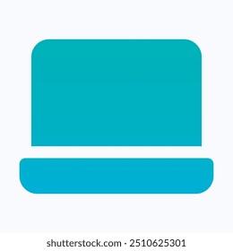 Laptop Icon For Mobile Apps Interface, Simple Laptop Vector Icon, Computer, User Interface, User Experience, Isolated Gradient Vector Icon.