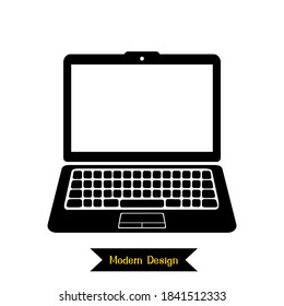 laptop icon with a modern design. vector illustration