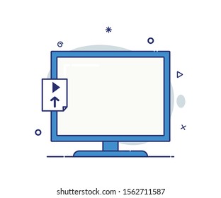 Laptop icon of a modern style