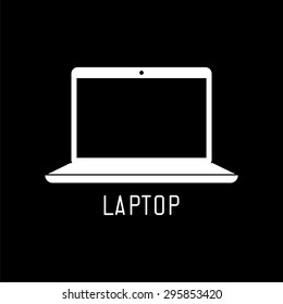 Laptop icon or Notebook Computer icon. Vector illustration