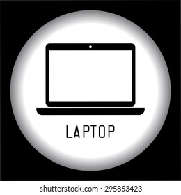 Laptop icon or Notebook Computer icon. Vector illustration