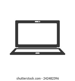 The laptop icon. Notebook symbol. Flat Vector illustration