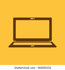 The laptop icon. Notebook symbol. Flat Vector illustration
