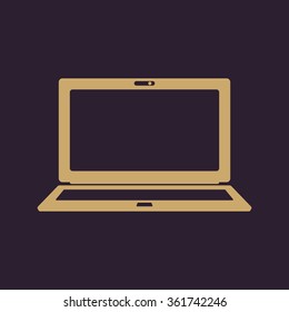 The laptop icon. Notebook symbol. Flat Vector illustration
