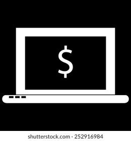 Laptop Icon on a black background