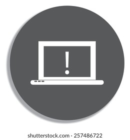 Laptop Icon on a grey background