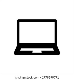 Laptop icon on white background