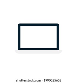 laptop icon on a white background, vector illustration