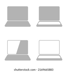 Laptop icon on a white background, vector illustration