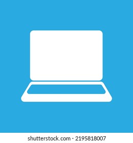 Laptop icon on a white background, vector illustration
