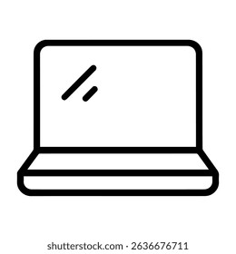 Laptop icon on white background vector
Vector line icon office, work