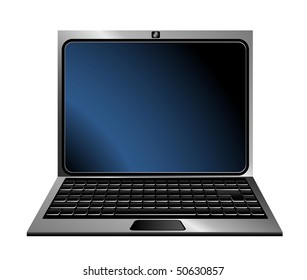 Laptop icon on a white background - vector illustration