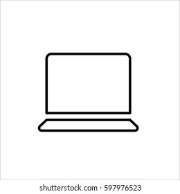 laptop icon on white background