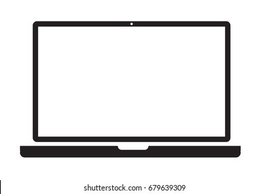 laptop icon on white background. laptop sign. flat style design. laptop symbol.