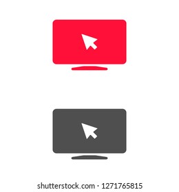 Laptop icon. One of set web icons