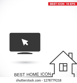 Laptop icon. One of set web icons