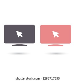 Laptop icon. One of set web icons