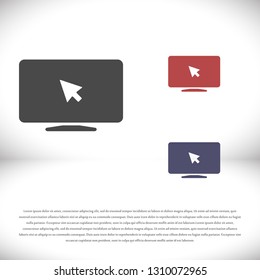 Laptop icon. One of set web icons