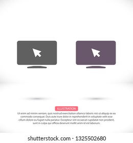 Laptop icon. One of set web icons
