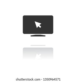 Laptop icon. One of set web icons