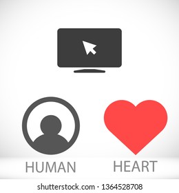 Laptop icon. One of set web icons