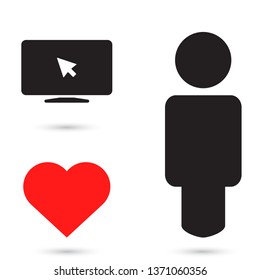 Laptop icon. One of set web icons