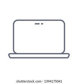 Laptop icon. One of set web icons. Vector icon on white background