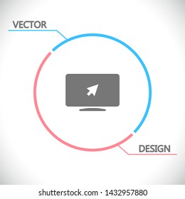 Laptop icon. One of set web icons . Lorem Ipsum Illustration design